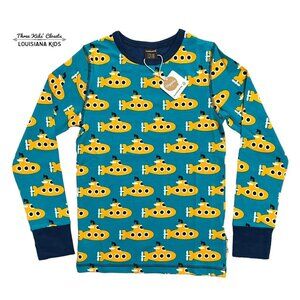NEW Maxomorra Sz 134/140 (9/10y) Organic Classic Submarine Shirt